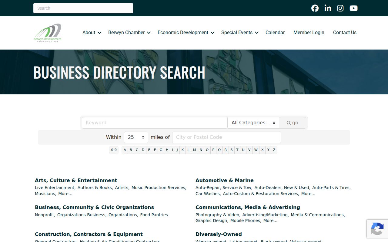 Berwyn Development Corporation business and community directory search